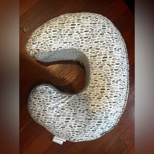 Boppy Gray and White Patterned Nursing Pillow